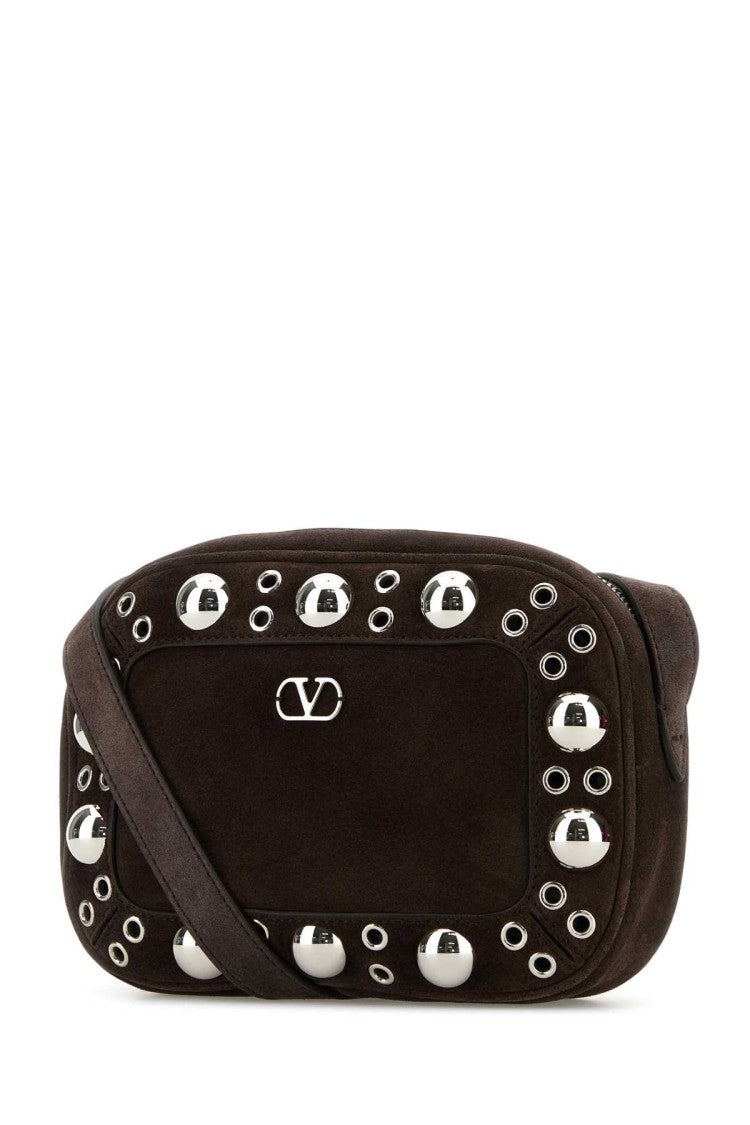 Valentino Garavani Brown Suede Nellcôte Crossbody Bag