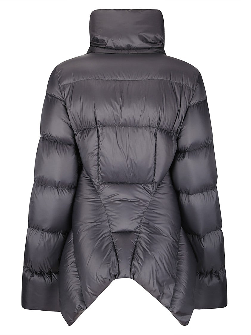 Rick Owens Short Technical Fabric Puffer Jacket With High Collar