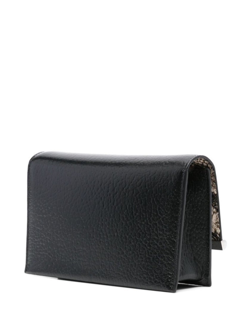 Alexander Mcqueen Textured Black Bag With Concealed Press-Stud