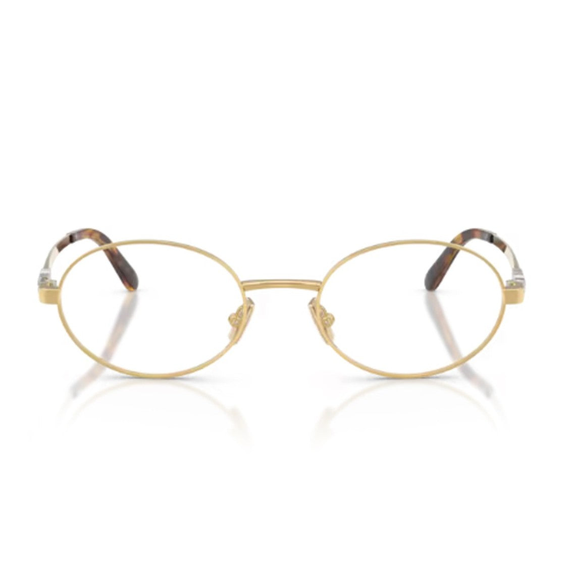 Miu Miu Gold Metal Elegant Oval Sunglasses