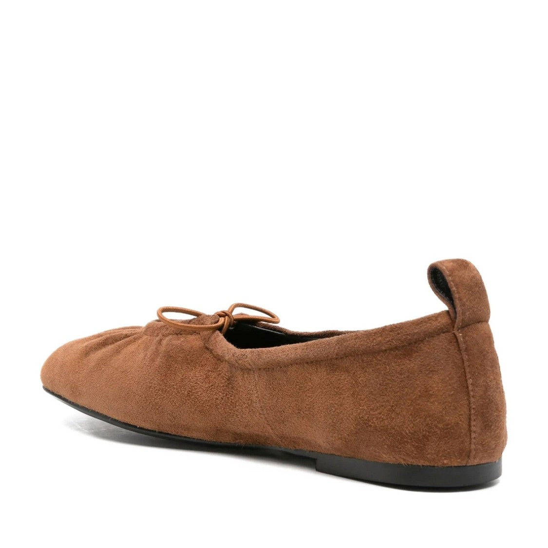Adrianna Feretti Brown Bow Detail Suede Flats