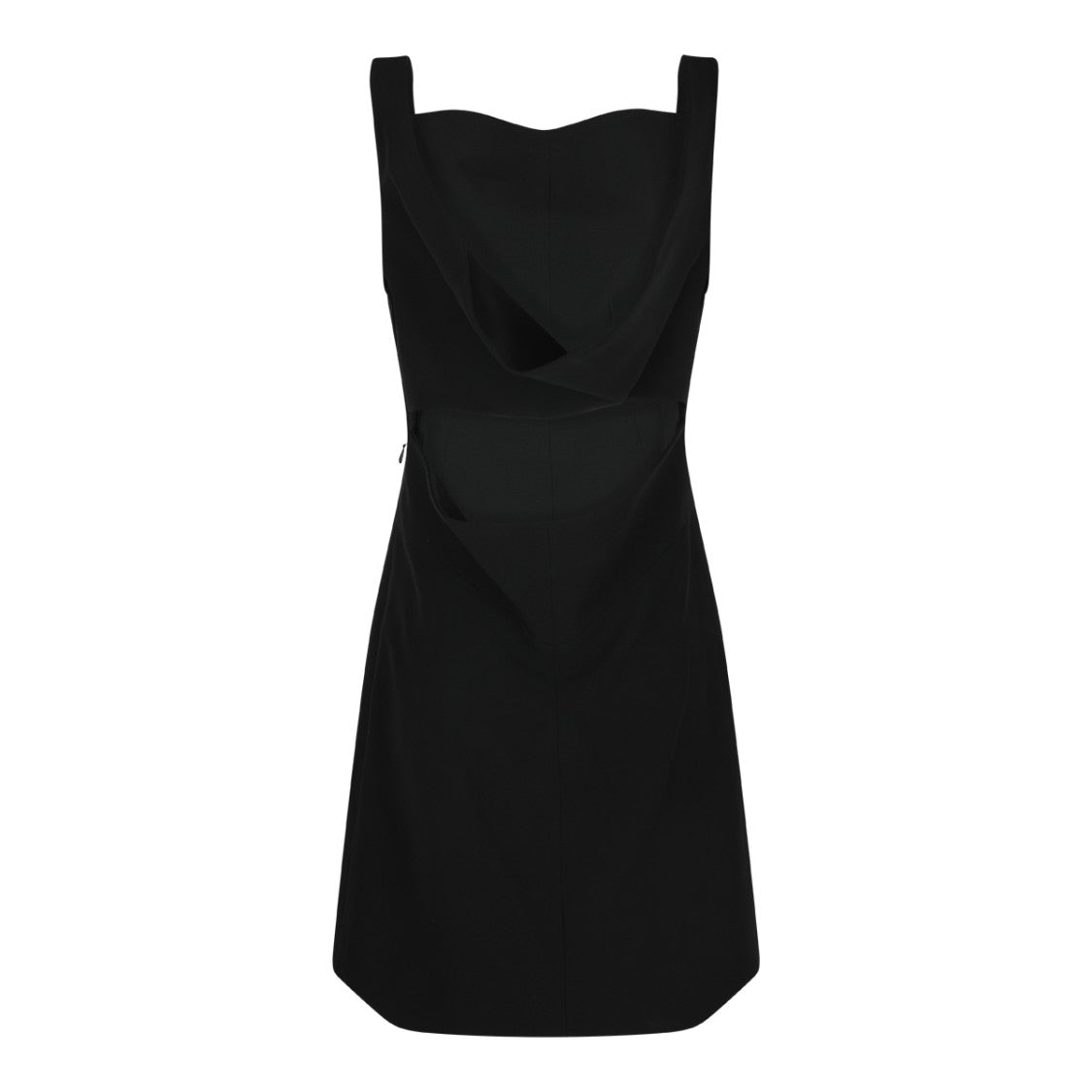 Givenchy Black Viscose Mini Dress With Heart Collar