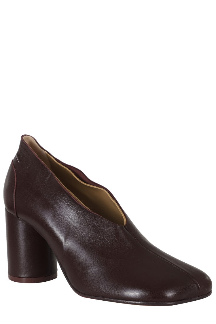 Mm6 By Maison Margiela Brown Anatomical Leather High Heel Pumps