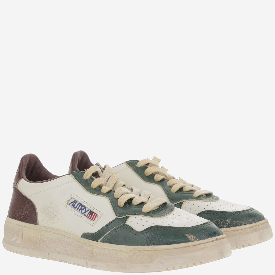 Autry Colorblock Leather Low-Top Sneakers With Logo Detailing