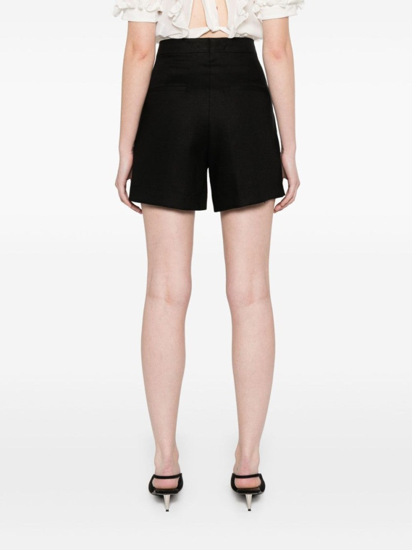 Tagliatore Tailored Black Linen Belle Shorts
