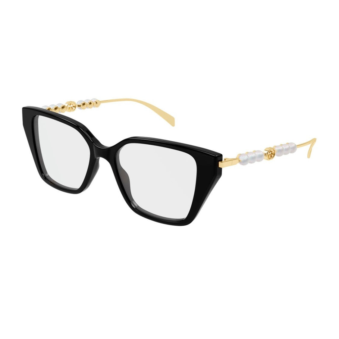 Gucci Black Gg1969o Linea Emblem Acetate-Blend Cat-Eye Sunglasses