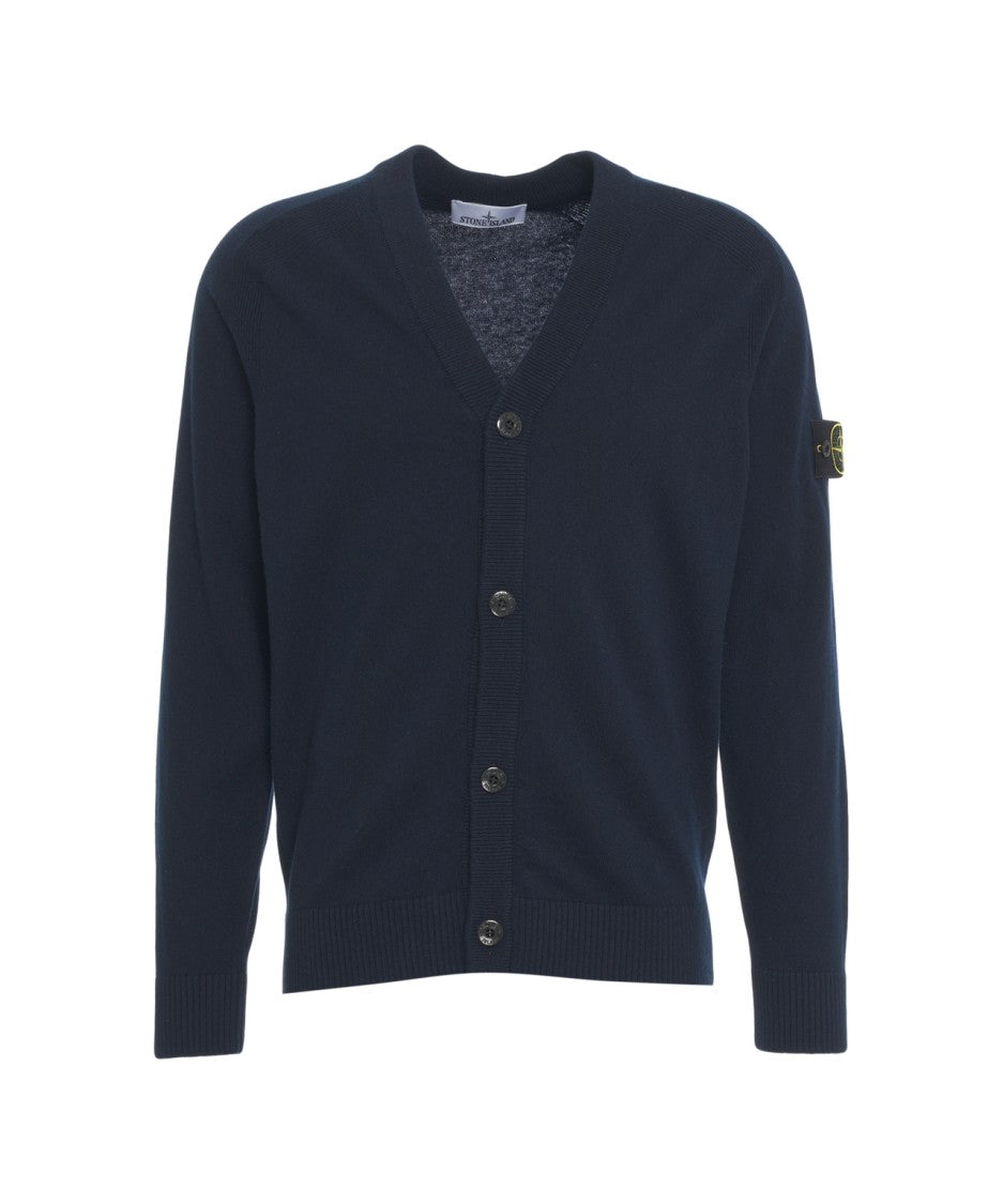Stone Island V-Neck Button Closure Cardigan