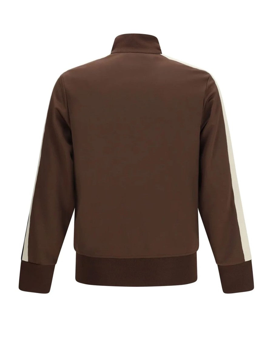 Palm Angels Classic Logo Track Top With High Collar And Zippered Pockets