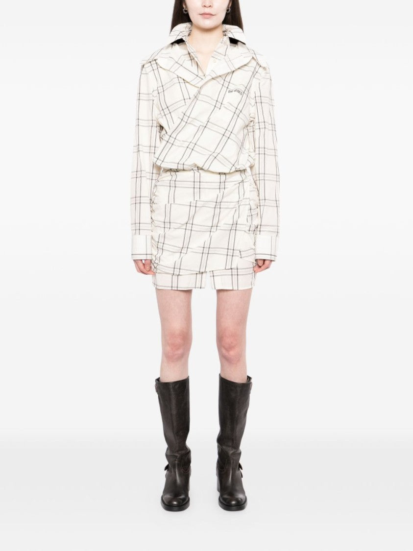 The Attico Structured Shirt-Style Dress With Asymmetrical Hem