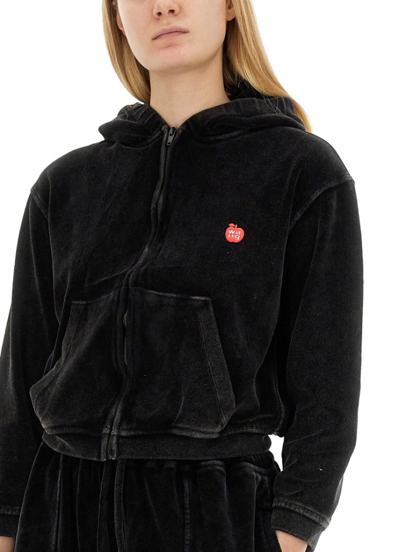 T By Alexander Wang Velour Sweatshirt
