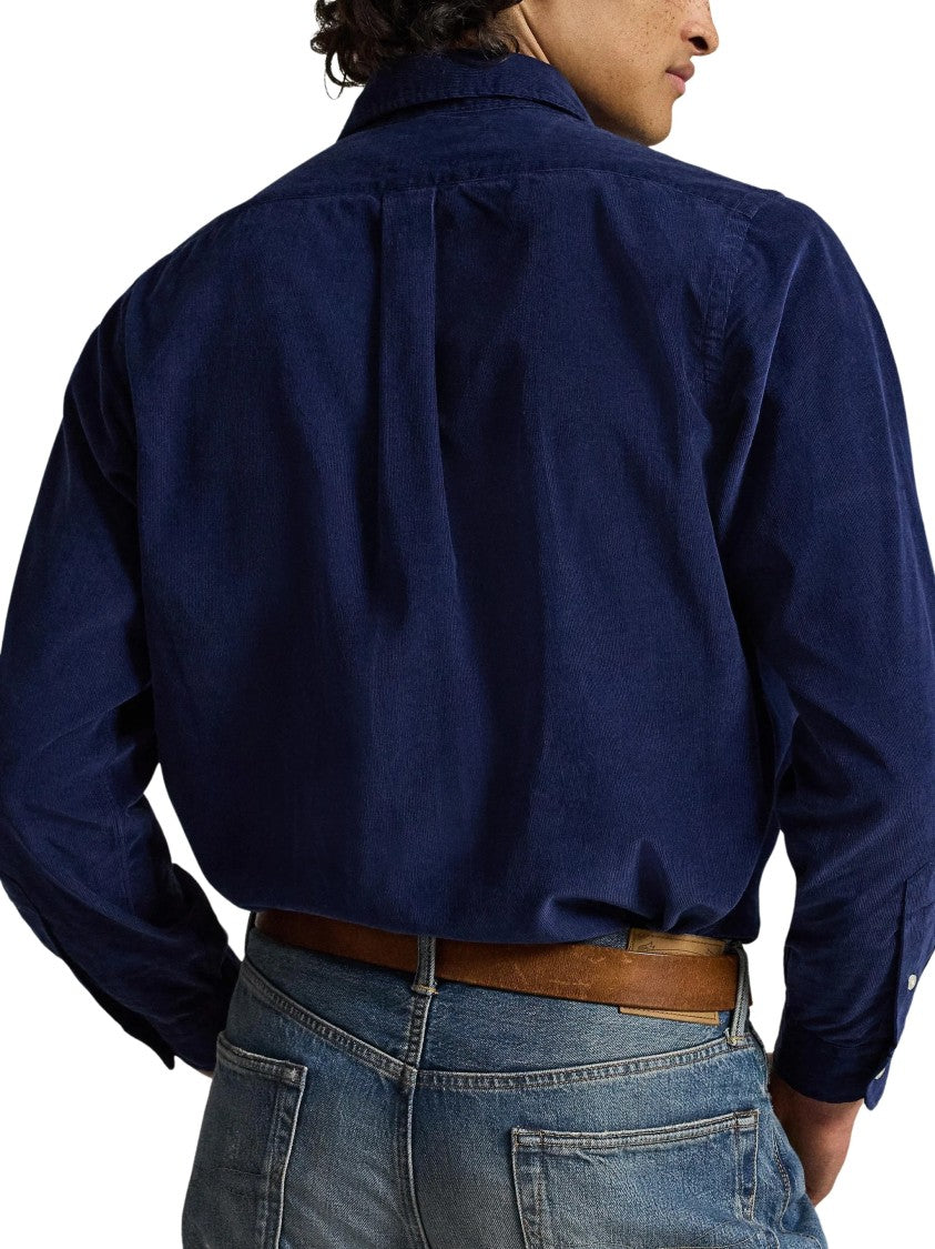 Polo Ralph Lauren Navy Blue Long Sleeve Sport Corduroy Long-Sleeve Shirt