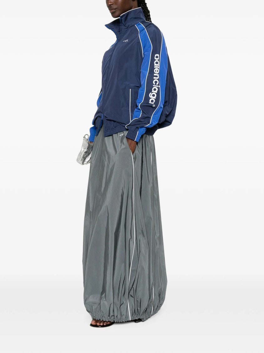 Balenciaga Cocoon Track Jacket With High Collar And Contrasting Panels