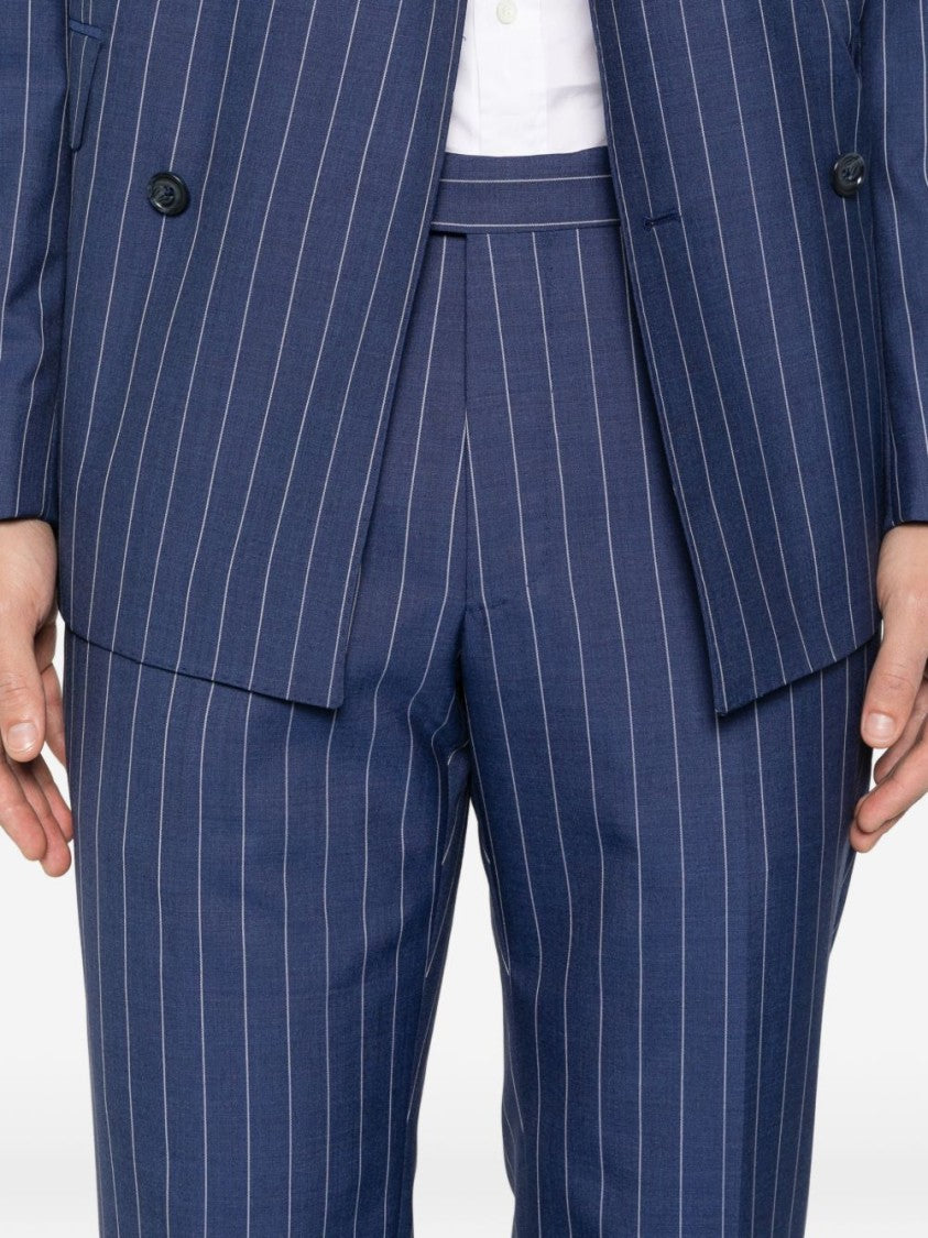 Tagliatore Naples Blue Pinstripe Double Breasted Suit