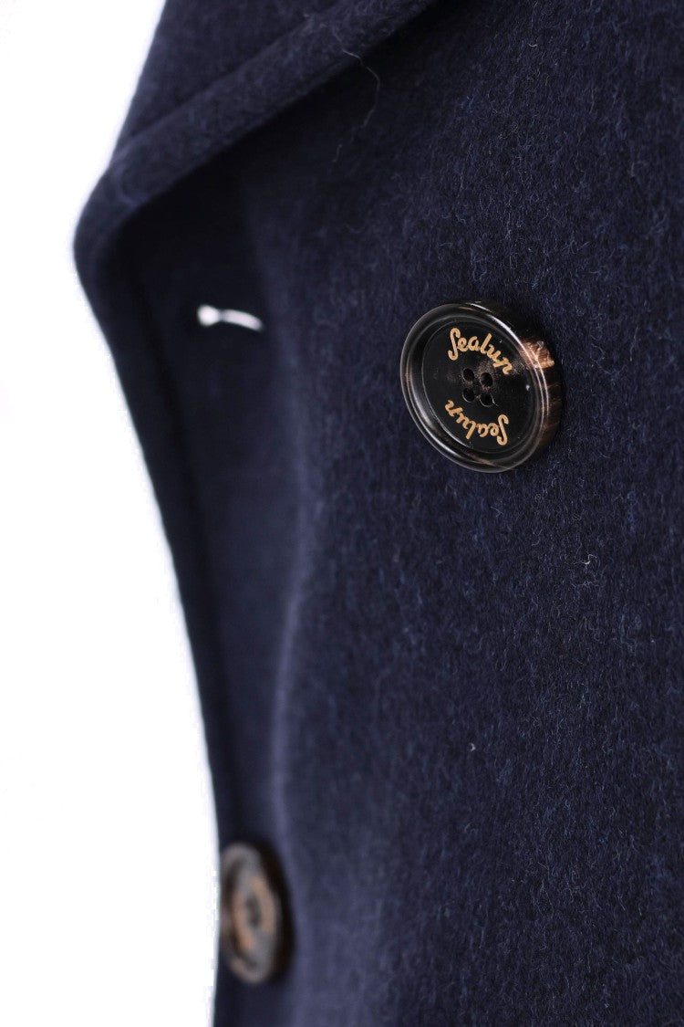 Sealup Loro Piana Wool Double-Breasted Peacoat