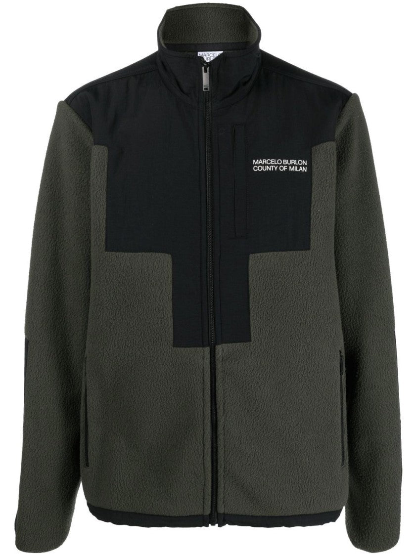 Marcelo Burlon Cross Block Pile Track Jacket