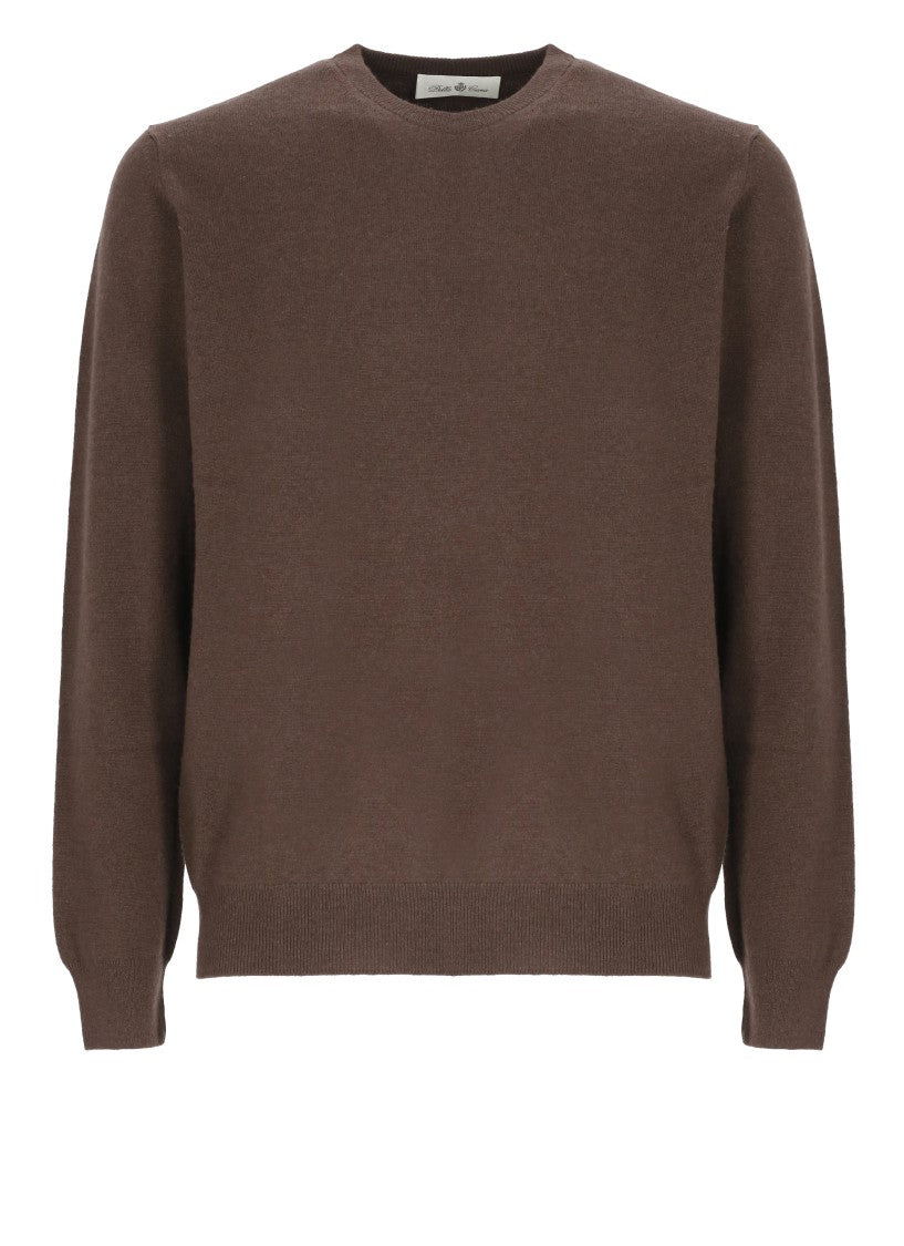 Della Ciana Merino Wool And Cashmere Sweater With Ribbed Detailing
