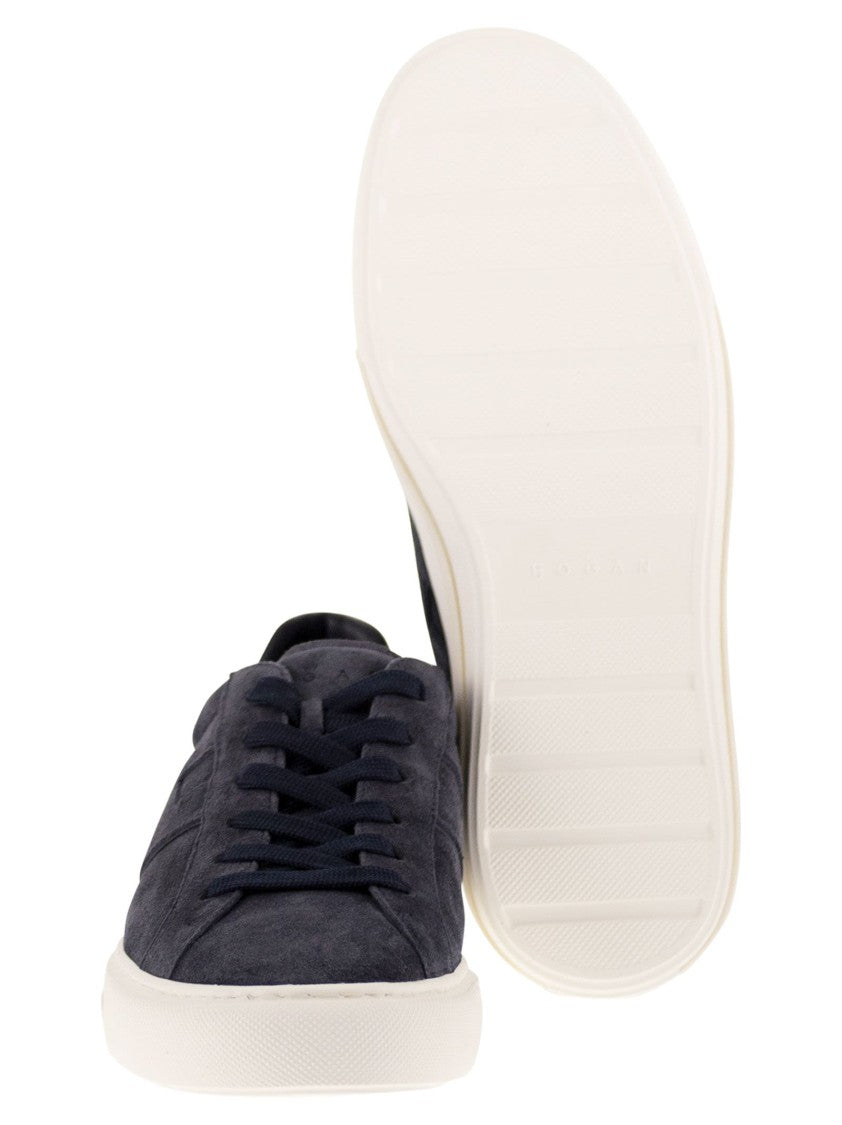 Hogan Rebel Black Suede Trainers