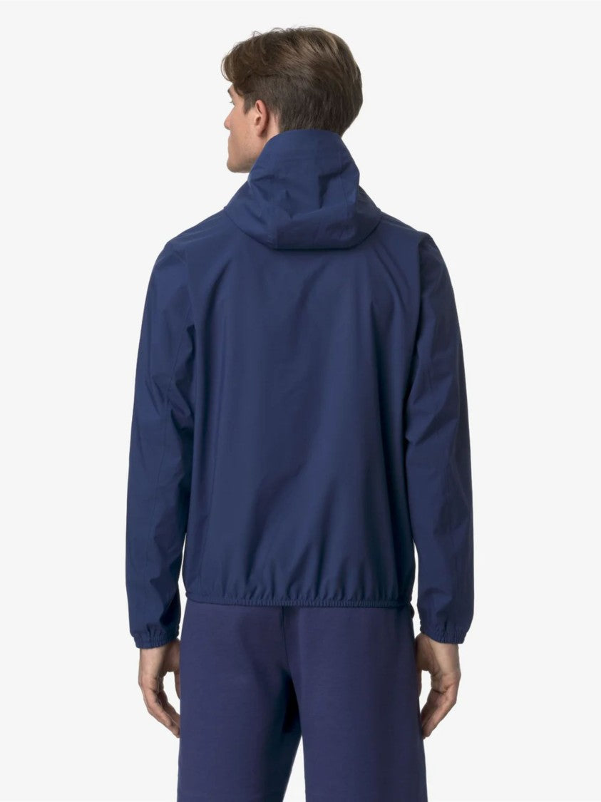 K-Way Blue Stretch Dot Zip Jacket
