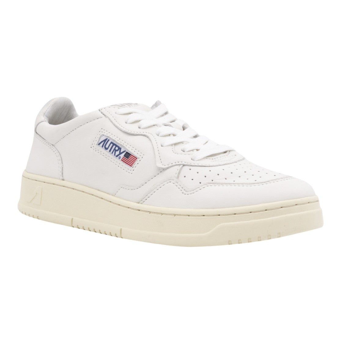 Autry White Sneakers With Subtle Perforations