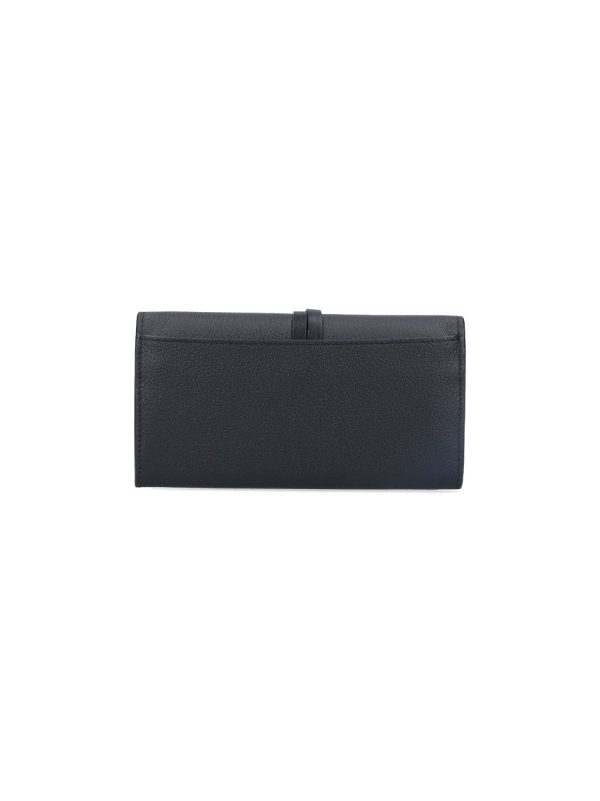 Chloé Black Alphabet Textured Leather Wallet