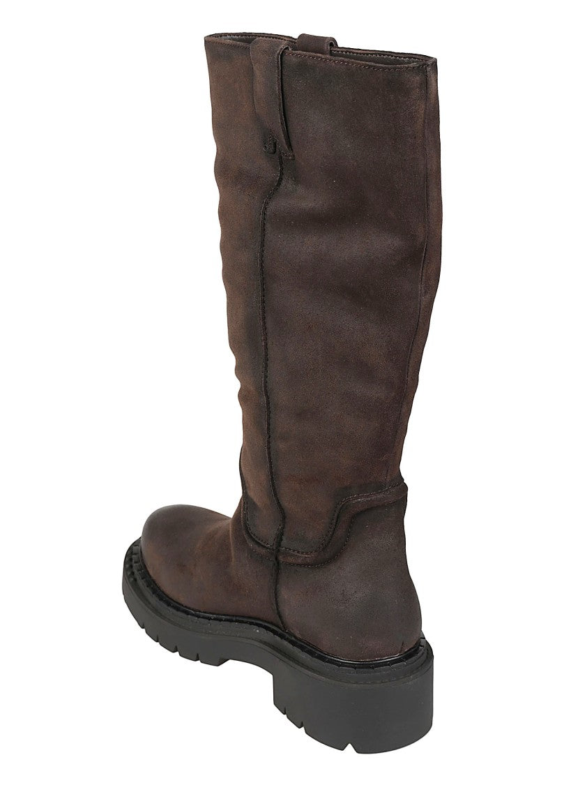 Ash Detroit Mid-Calf Distressed Calfskin Boots