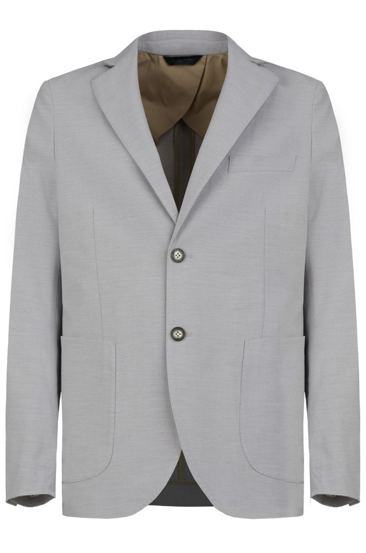 Gazzarrini X Michele Franzese Tailored Grey Blazer With Notch Lapel
