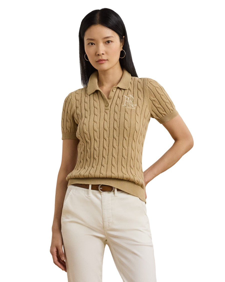 Lauren Ralph Lauren Natrissa Short Sleeve Cable Knit Pullover