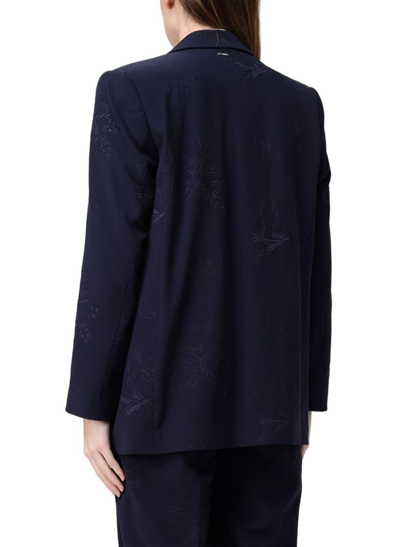 Twin-Set Blue Foulard St. Animalier Jacquard Blazer