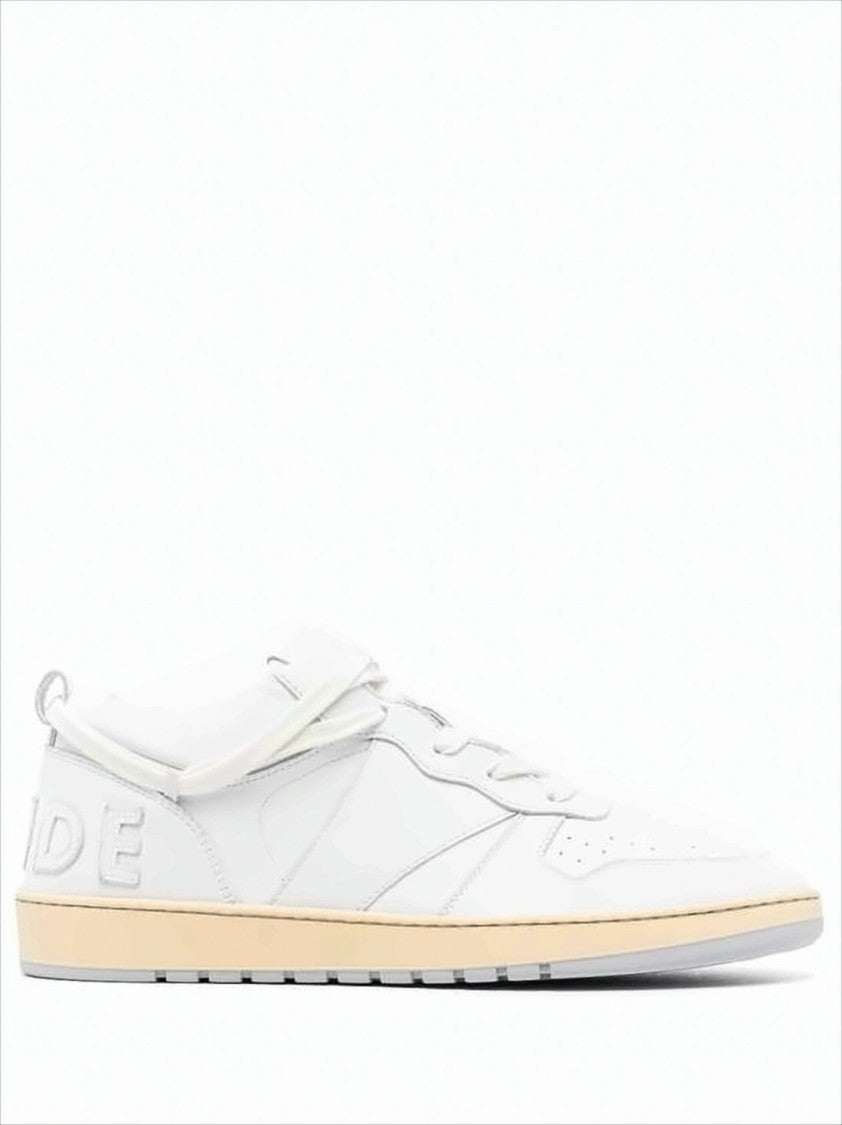 Rhude Perforated Leather Low-Top Sneakers With Tonal Laces