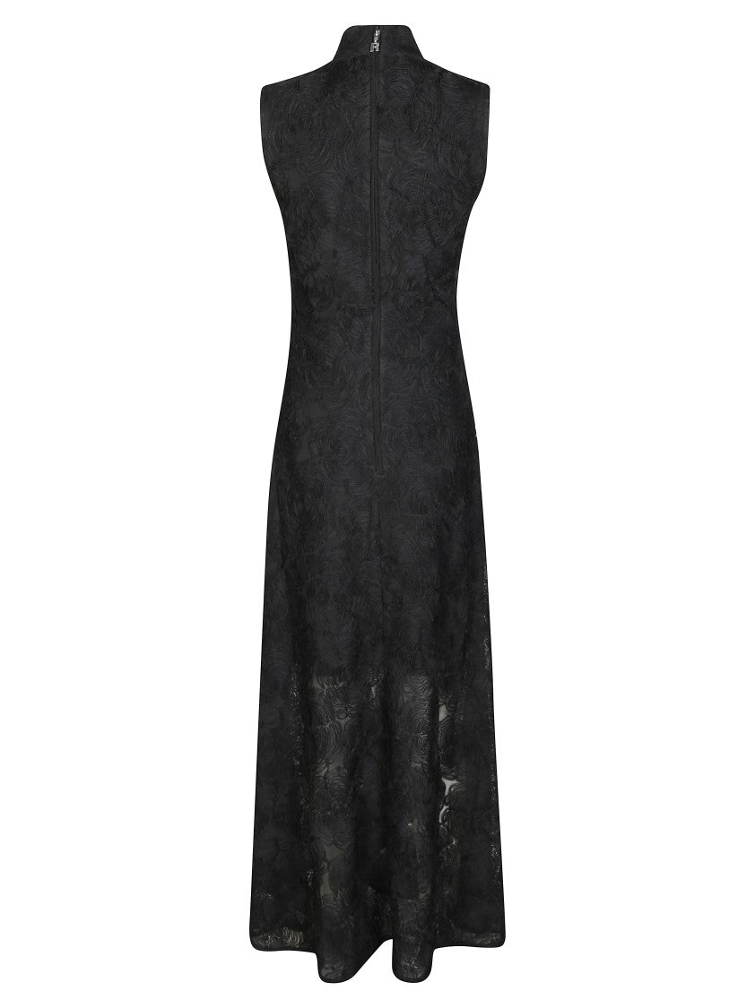 Rotate Flower Mesh Maxi Dress