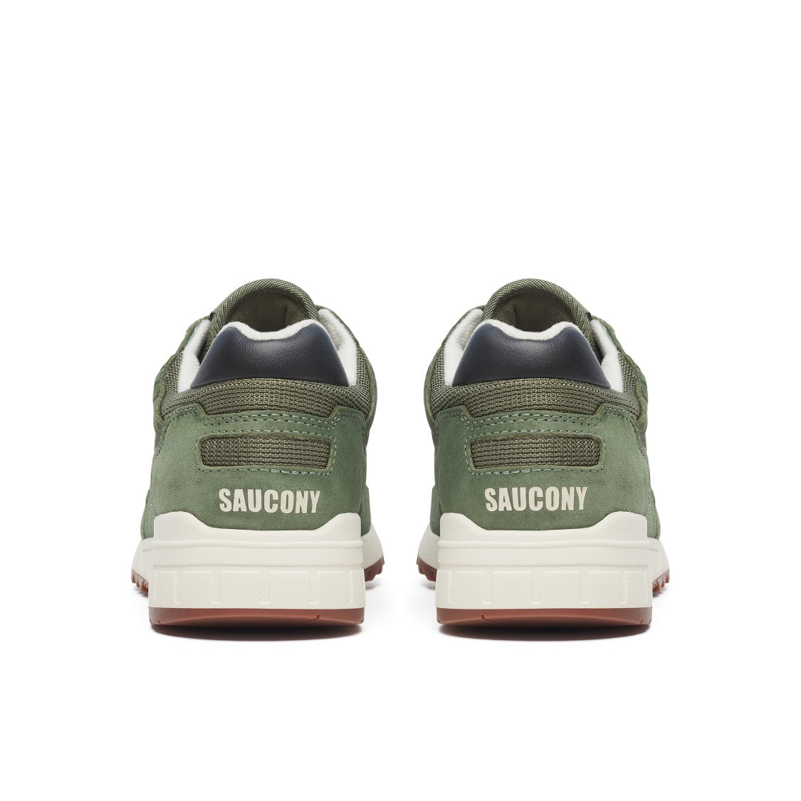 Saucony Olive Green Suede Leather Retro Sneakers