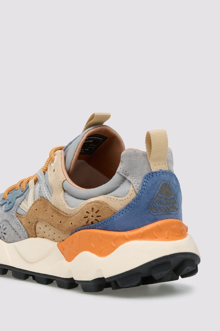 Flower Mountain Multi-Layered Sneakers With Textured Black Outsole