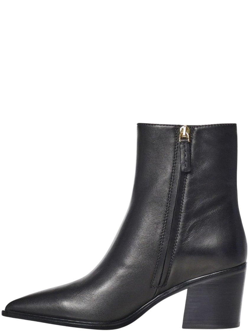 Coccinelle Pointed Toe D-Ring Detail Block Heel Ankle Boots