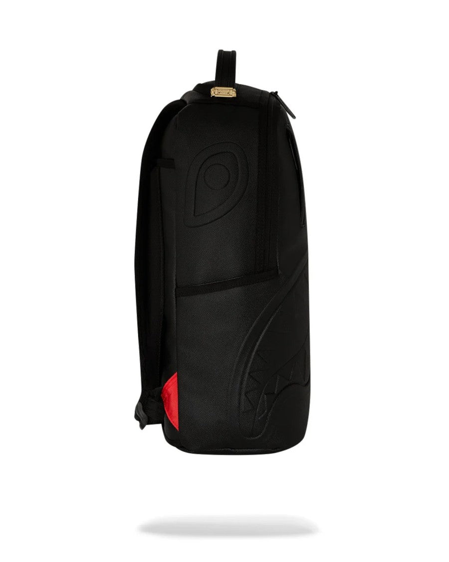 Sprayground Jagged-Design Black Backpack With Velvet Accents