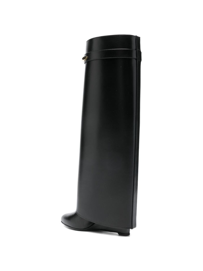Givenchy Black Silk And Nylon Square Boots