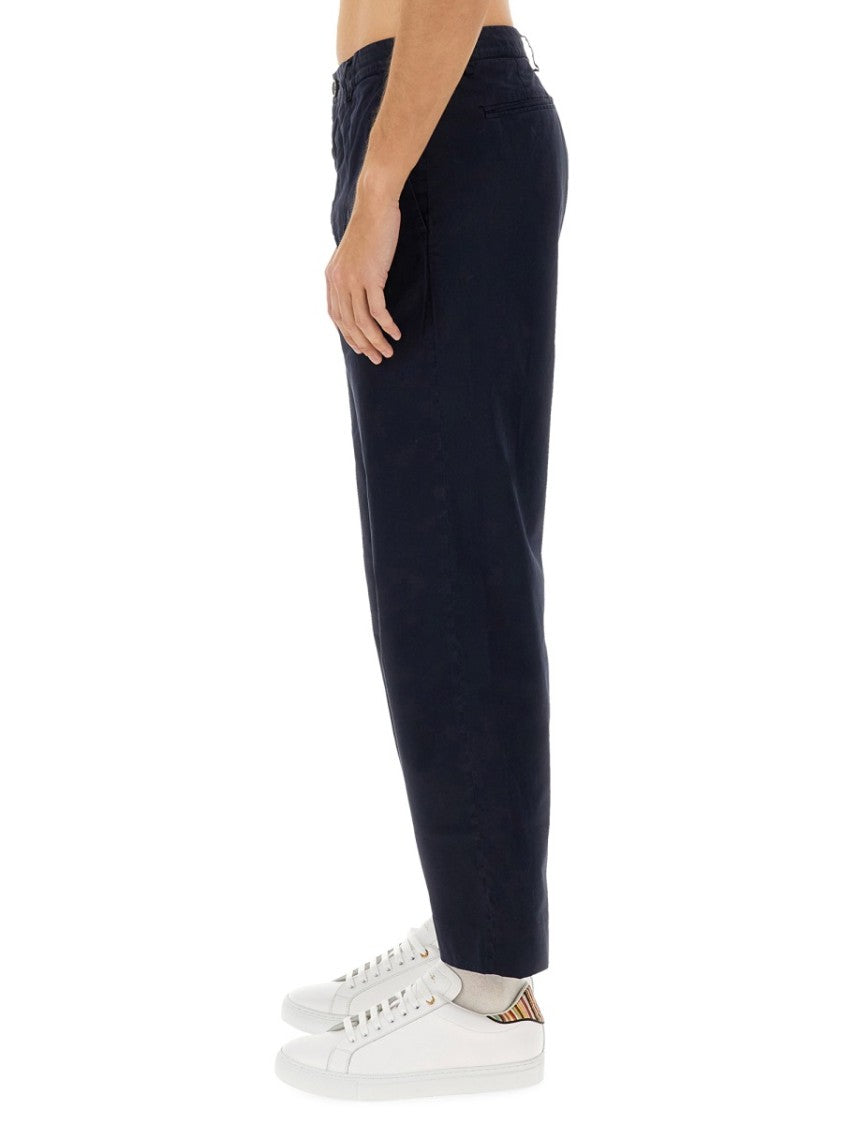 Ps Paul Smith Relaxed Fit Cotton Pants With Subtle Texture