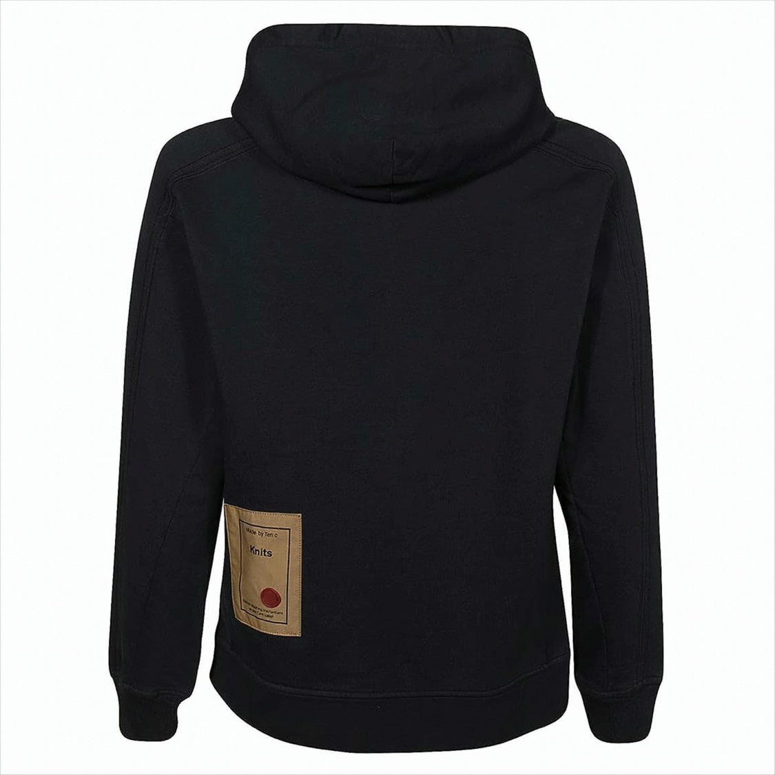 Ten C Cotton Hoodie With Distinctive Logo Patch
