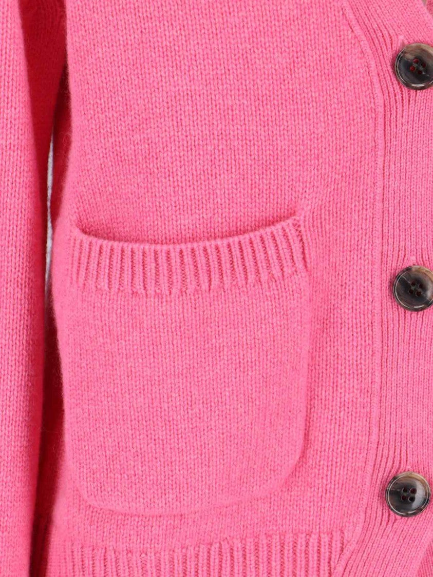 Lisa Yang "Danni" V-Neck Cardigan Pink