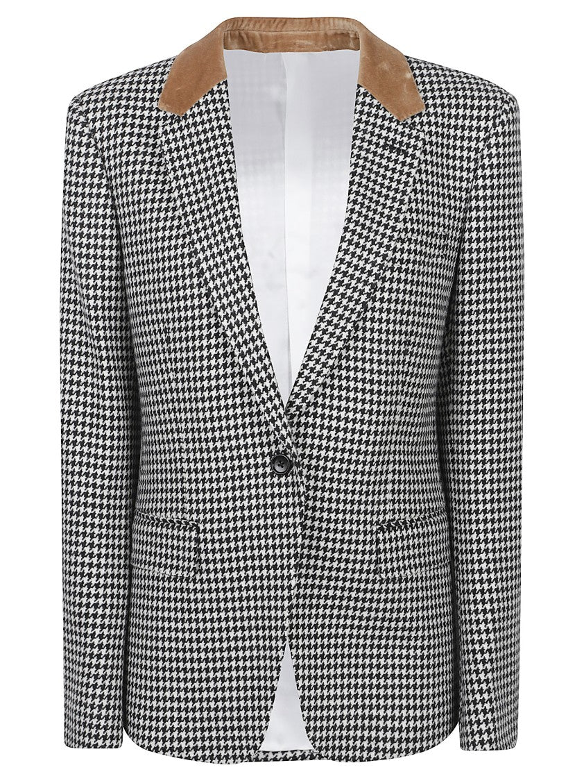 Tom Ford Multicolor Cashmere Houndstooth Boyfriend Blazer