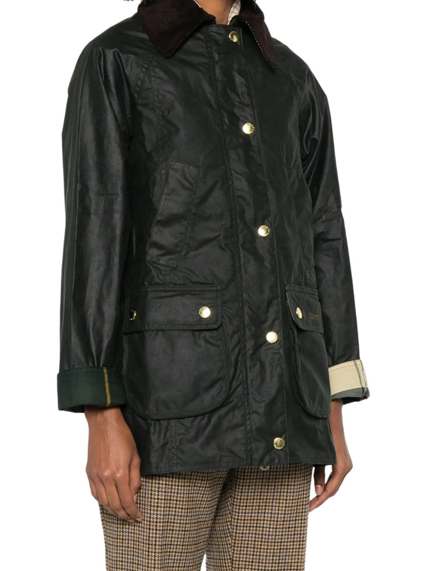 Barbour Classic Waxed Modern Beadnell Jacket With Corduroy Detailing