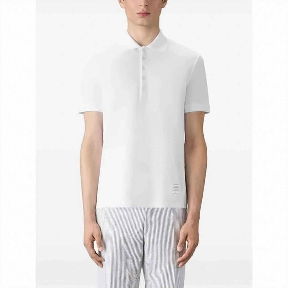 Thom Browne Piqué Cotton Short-Sleeve Polo Shirt