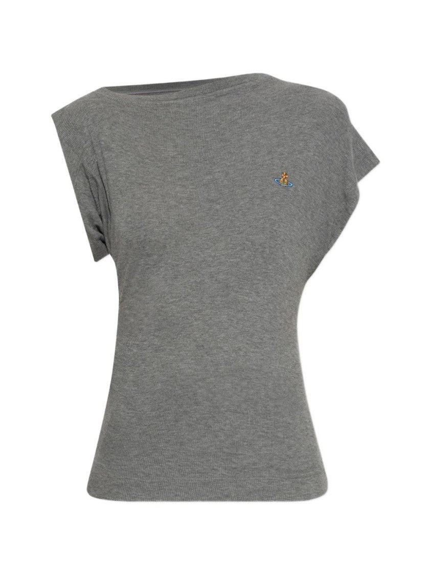 Vivienne Westwood Fitted Ribbed Boat Neck Top