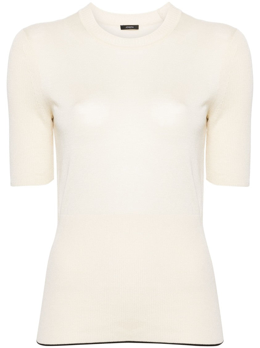 Joseph Refined Short Sleeve Top In Cosilk Composition