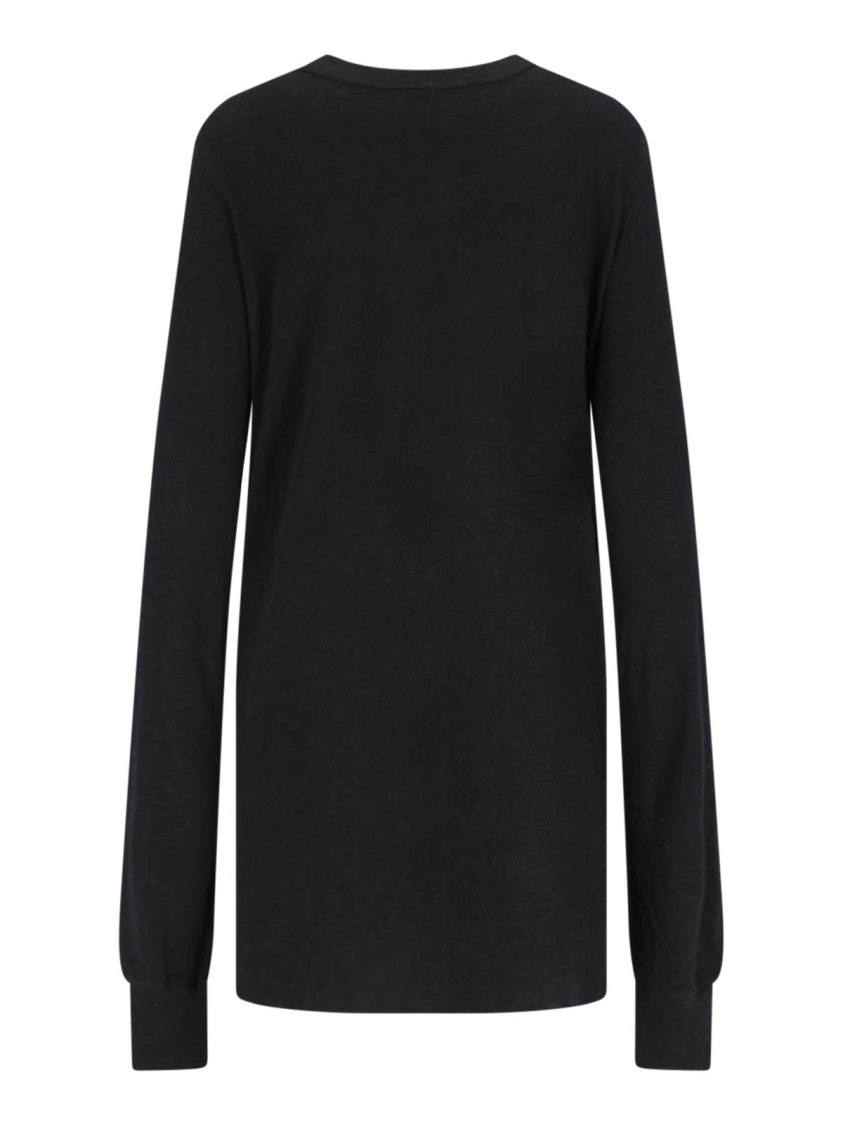 Rick Owens Cut-Out Long Sleeve Shirt – Black