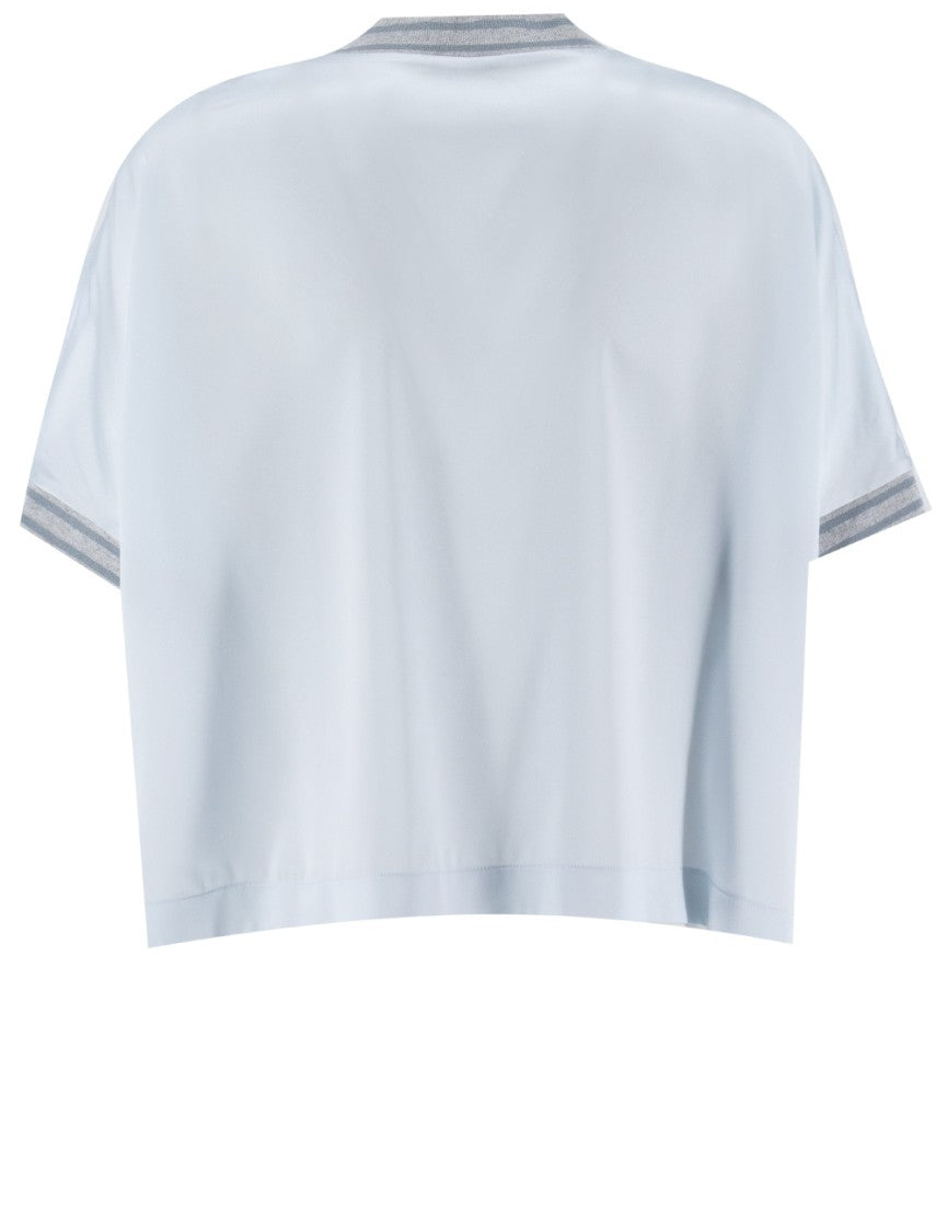 Panicale Silk Sweater With Contrast Edges