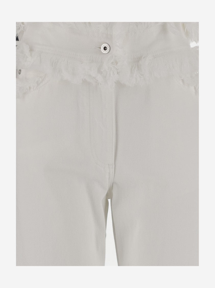 Salvatore Ferragamo Frayed Cotton Trousers