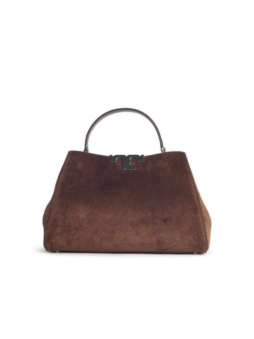 Tory Burch 'Eleanor' Dark Cocoa Suede Top Case