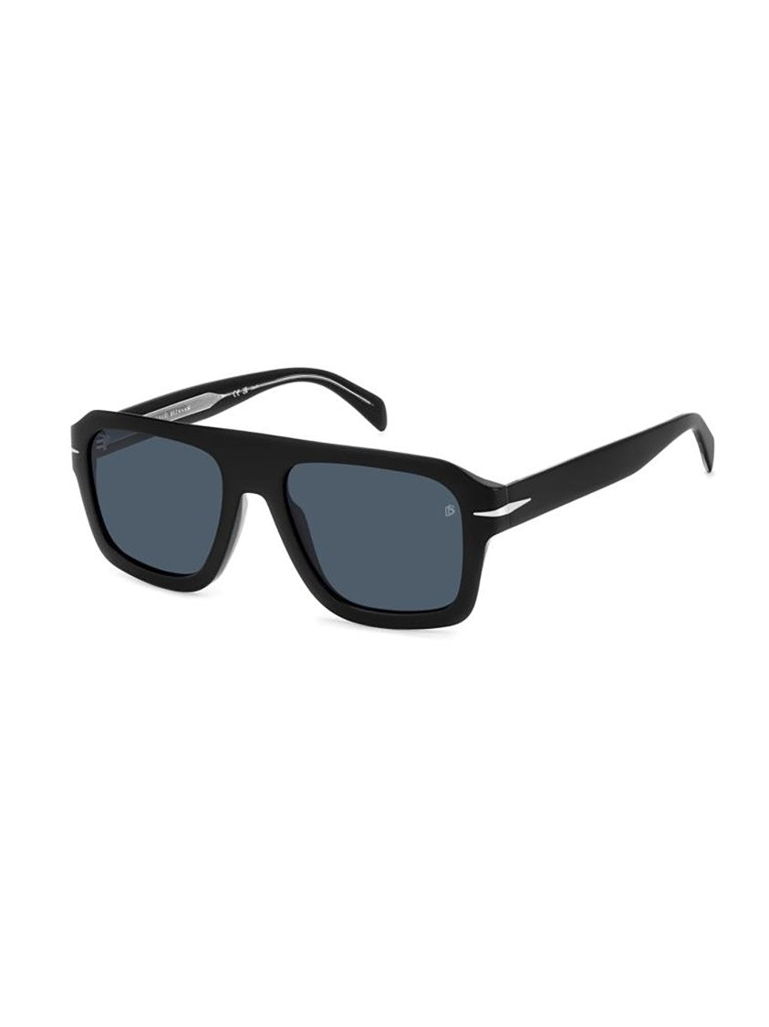 David Beckham Angular Black Acetate Sunglasses With Distinctive Temple Detailing