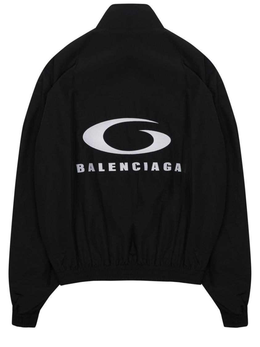 Balenciaga Logo High-Collar Cotton-Blend Track Jacket