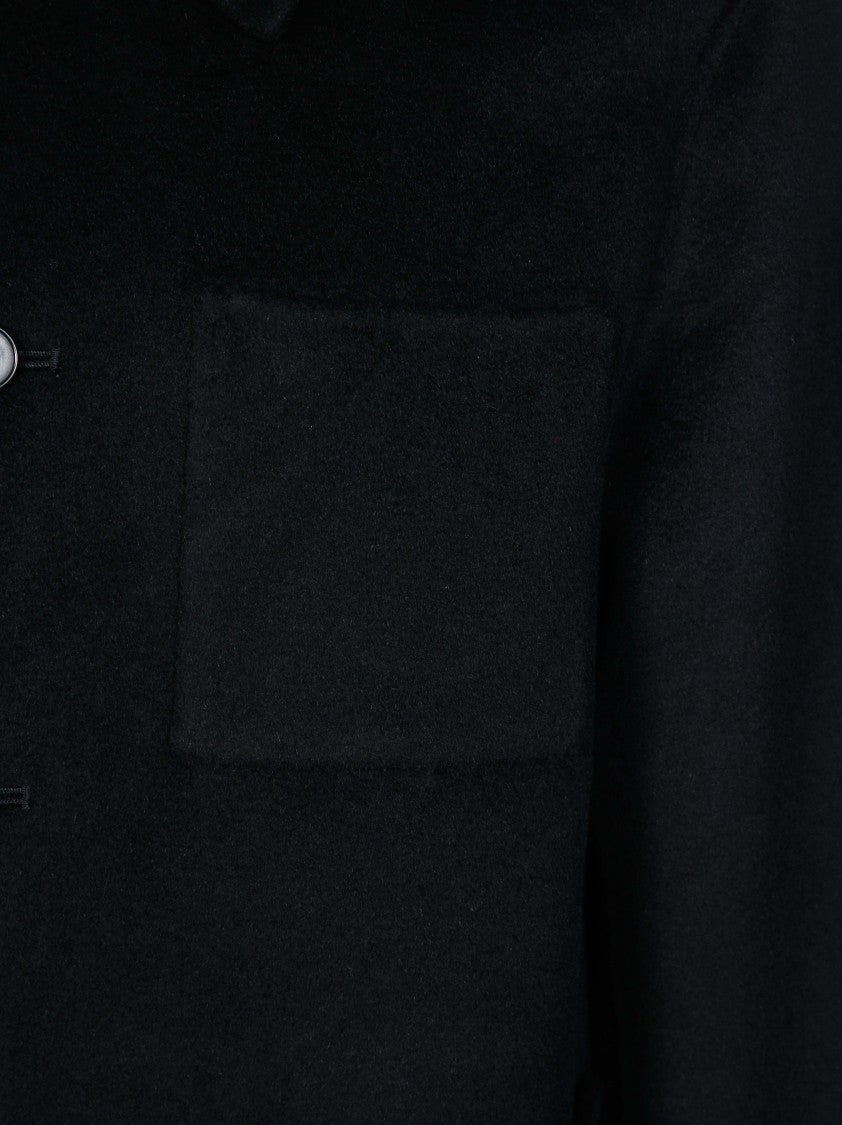 Amaranto Black Boxy Casual Jacket
